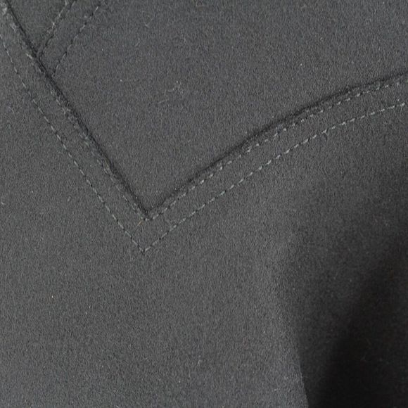 6267 Black Pencil Skirt High Waist Knee Length 100% Virgin Wool Wiggle Midi 40/4 - Picture 4 of 11